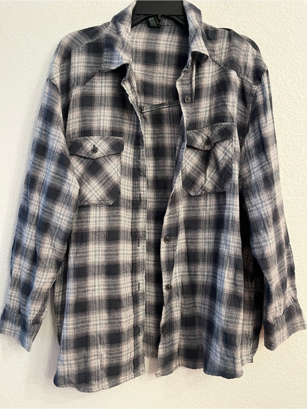 Grunge bohemian wild fable flannel plaid shirt